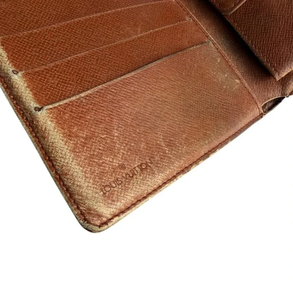 Vintage Louis Vuitton Monogram Bifold Men's Wallet Brown - Picture 6 of 10